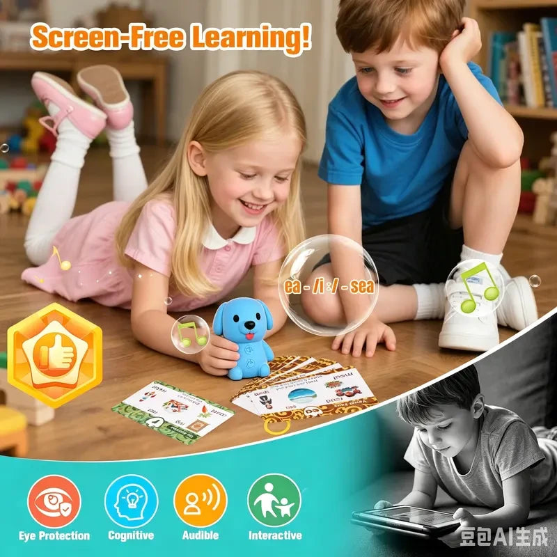 Interactive Phonics Flash Card Dog Reader